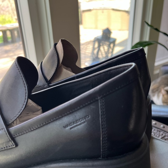 NEW VAGABOND DORAH BLACK LOAFERS 40 10 - Picture 11 of 14